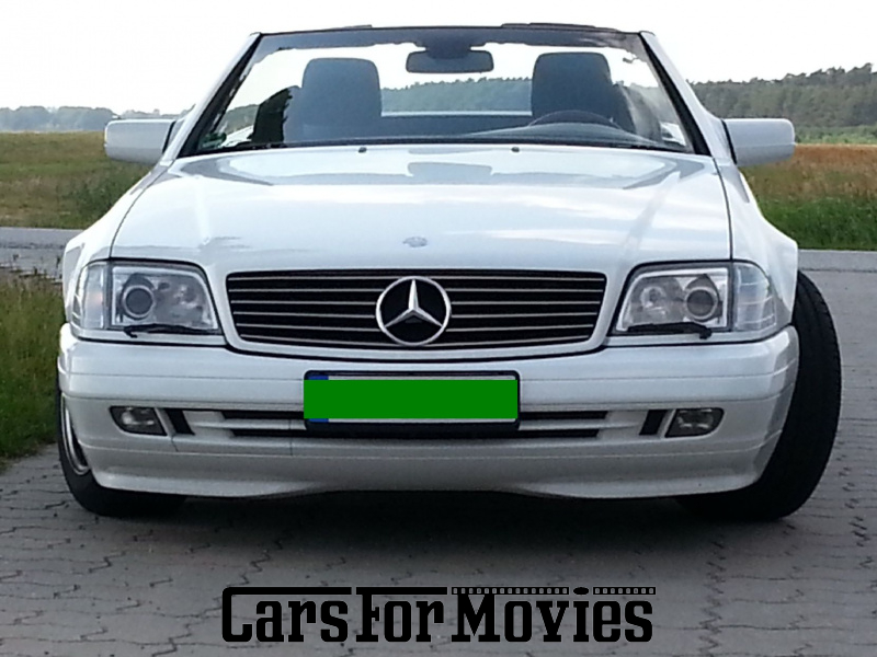 Mercedes Benz SL500 der Baureihe R129 1997 Deutschland Weiß Schwarz Zivilfahrzeug Cabrio DE - Berlin 7878